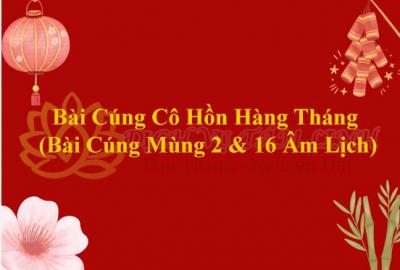 Bài Cúng Cô Hồn Hàng Tháng