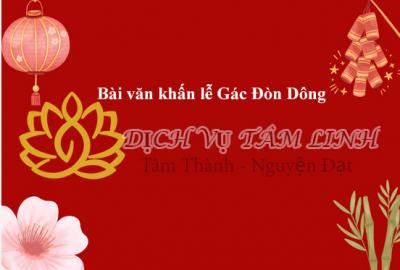 Bài văn khấn lễ Gác Đòn Dông